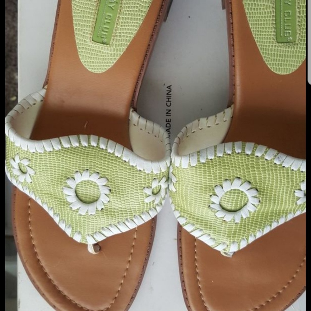 Montego Bay lime green sandals